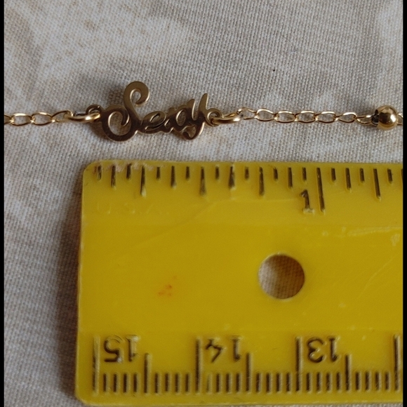 Gold Stainless Steel Delicate Anklet Ankle Bracelet "Sexy" - Picture 3 of 3